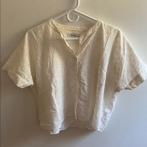 Madewell embroidered top